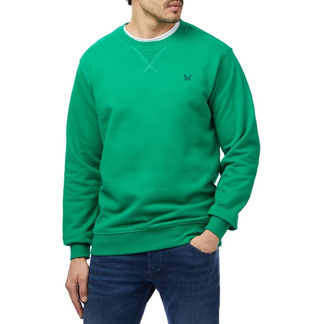 Crew Clothing Green Cotton Blend Sweatshirt