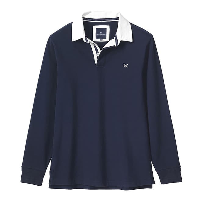 Crew Clothing Navy Cotton Rugby Shirt
