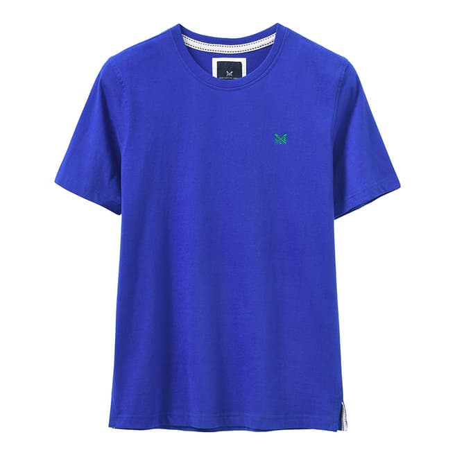 Crew Clothing Blue Round Neck Cotton T-Shirt