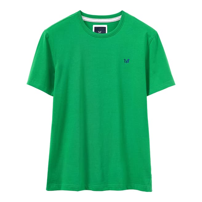 Crew Clothing Green Round Neck Cotton T-Shirt