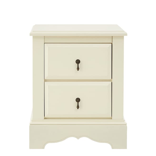 Premier Housewares Florence 2 Drawer Chest, Ivory