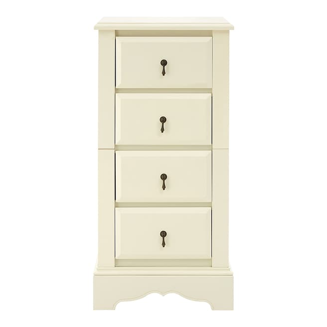 Premier Housewares Florence 4 Drawer Chest, Ivory