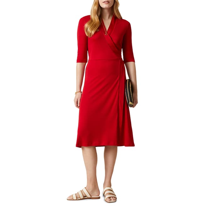 Jigsaw Red Short Wrap Dress