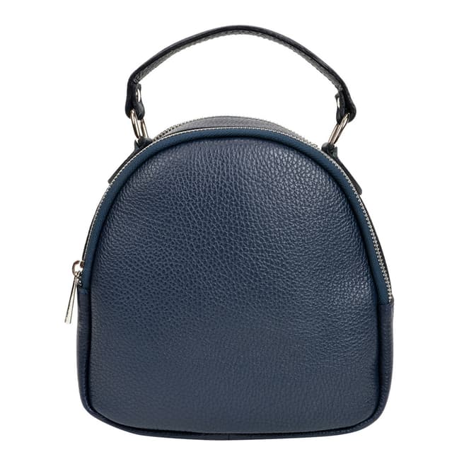 Isabella Rhea Navy Leather Backpack
