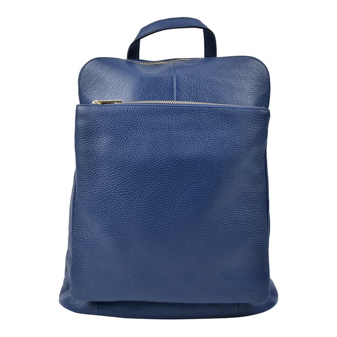 Isabella Rhea Blue Leather Backpack