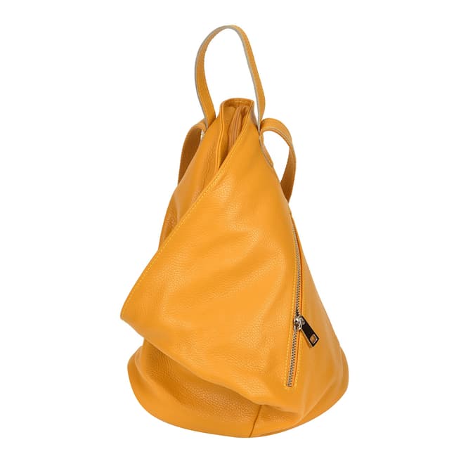 Isabella Rhea Yellow Leather Backpack