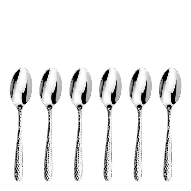 Monsoon Set of 6 Silver Mirage Tea Spoons