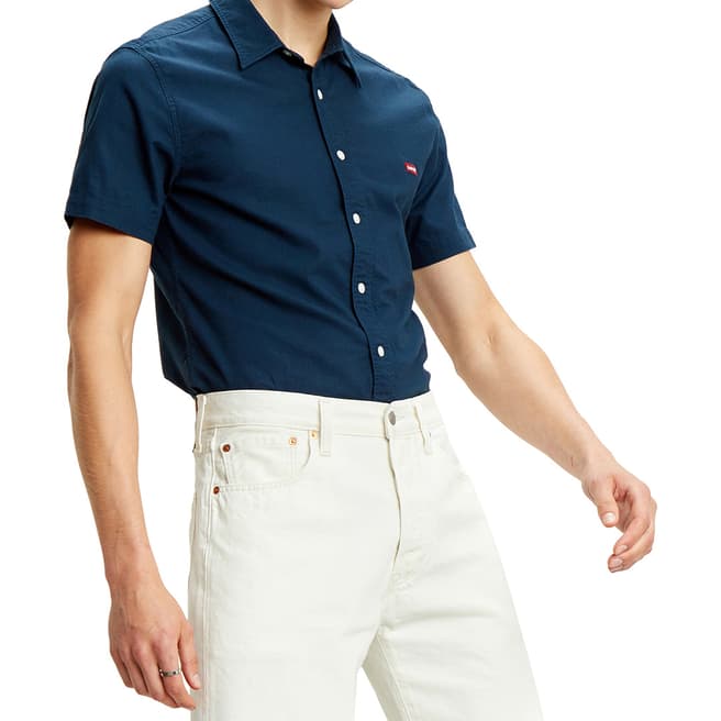 Levi's Navy Battery Short Sleeve Shirt