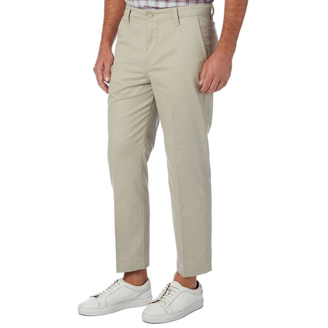 Levi's Beige Cropped Stretch Chinos