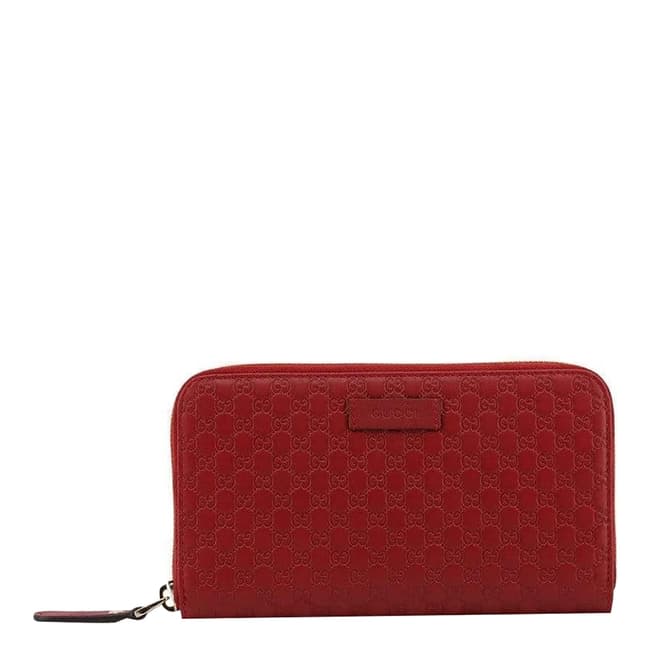 Gucci Women's Red Gucci Guccissima Wallet