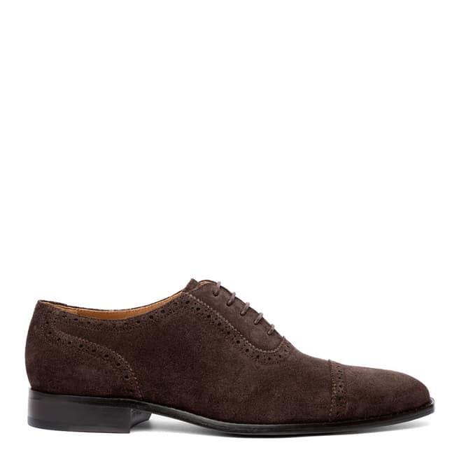 Chapman & Moore Chocolate Semibrogue Suede Leather Shoes