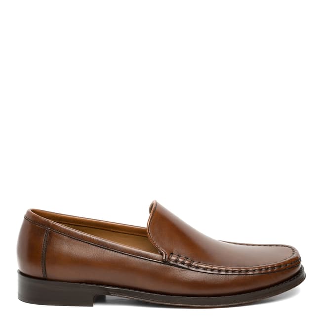 Chapman & Moore Chocolate Plain Leather Moc Loafers