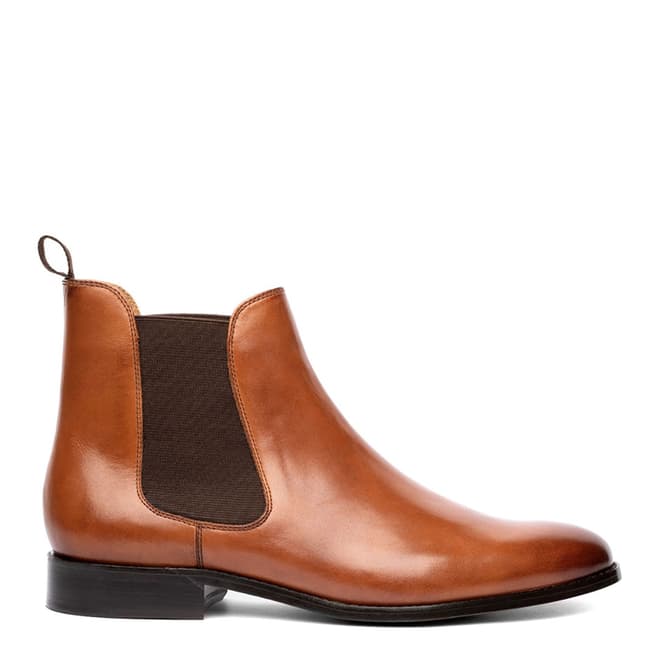 Chapman & Moore Tan Woodberry Leather Chelsea Boots
