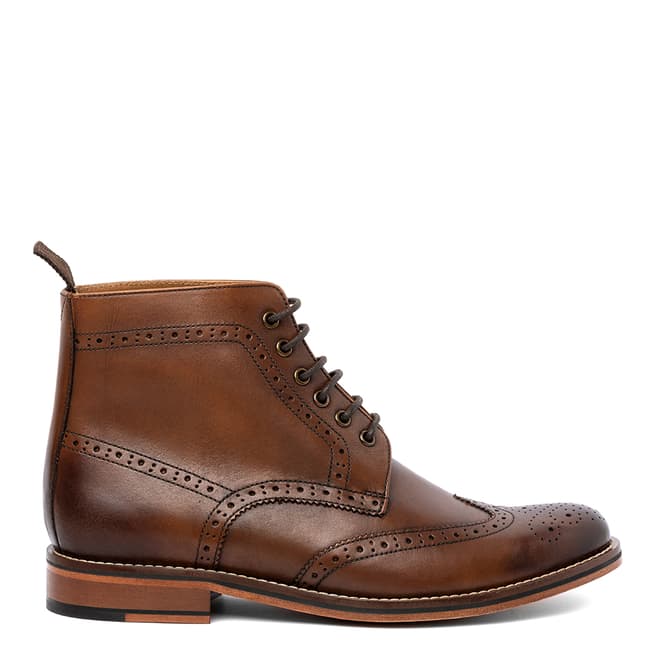 Chapman & Moore Chocolate Leather Brogue Boots
