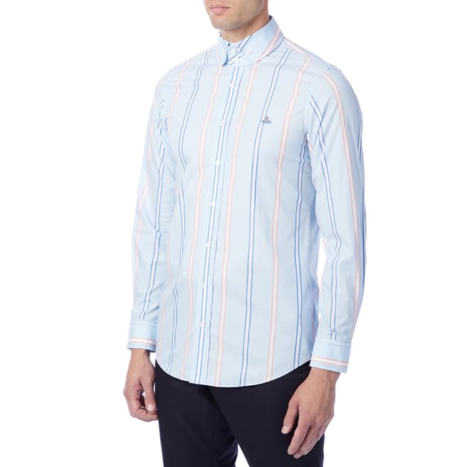 Vivienne Westwood Blue Stripe 2 Button Krall Shirt