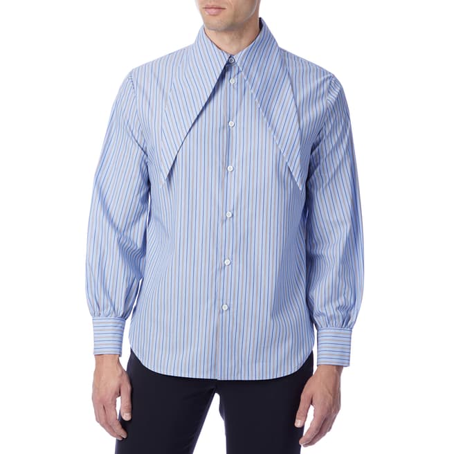 Vivienne Westwood Blue Stripe Hals Cotton Shirt