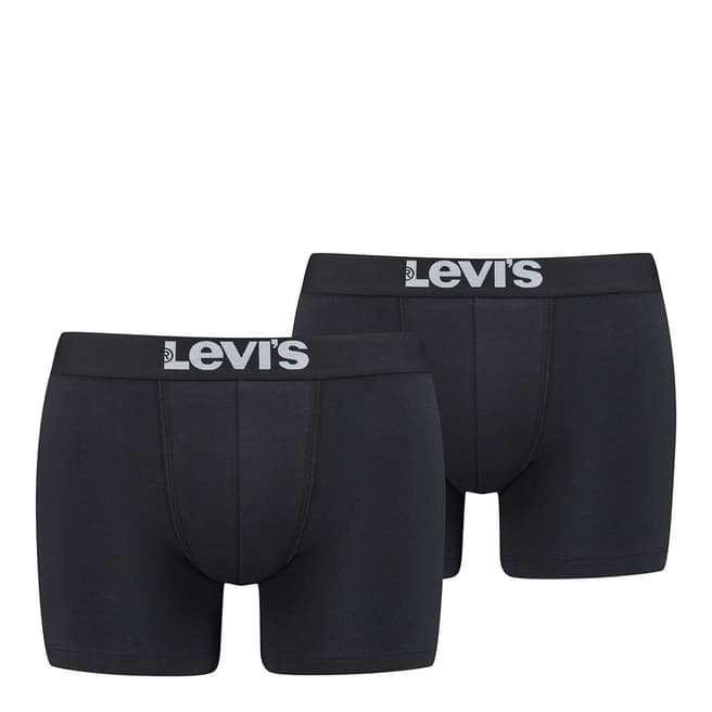 Levi's Black 6 Pack Solid Boxer Brief