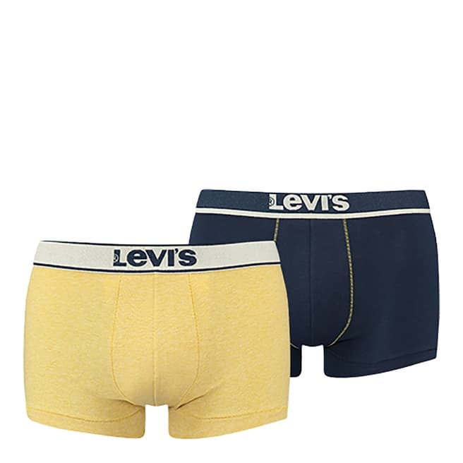 Levi's Yellow/Navy Vintage Heather Boxer, 2 Pack 