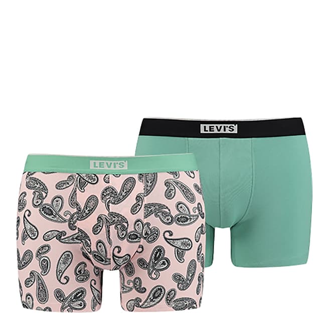 Levi's Light Pink/Green Paisley Aop Boxer, 2 Pack