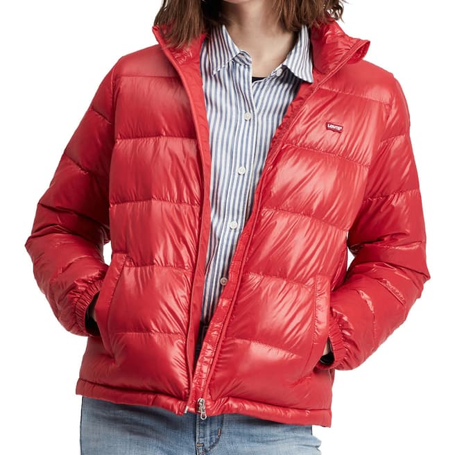 Levi's Red Valerie Down Packable Jacket