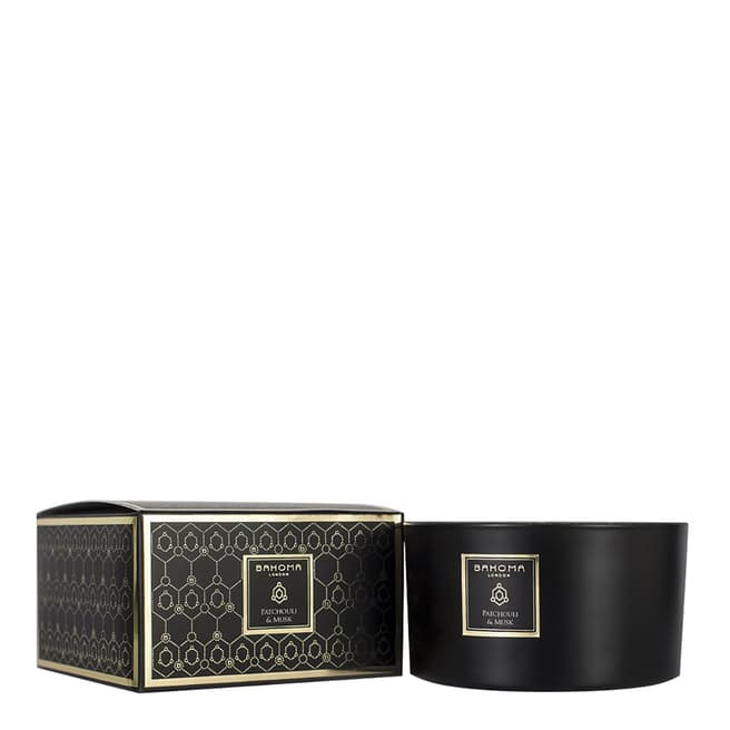 Bahoma Patchouli & Musk Obsidian 3 Wick Candle