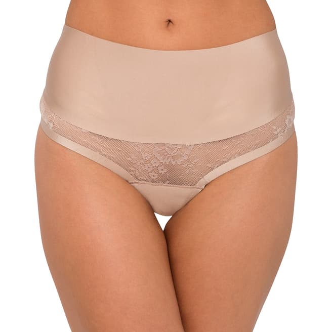Nancy Ganz Warm Taupe Sweeping Curves Lace G- String