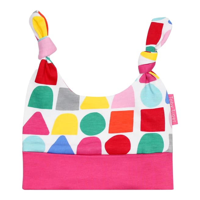 Toby Tiger Pink Building Block Knot Hat