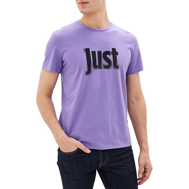 Just Cavalli Purple Just Cotton Logo T-Shirt