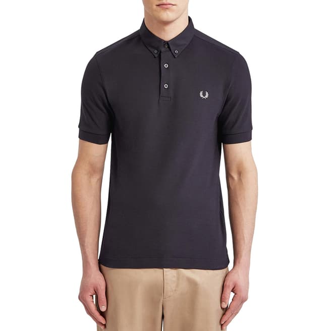 Fred Perry Navy Oxford Trim Polo Shirt