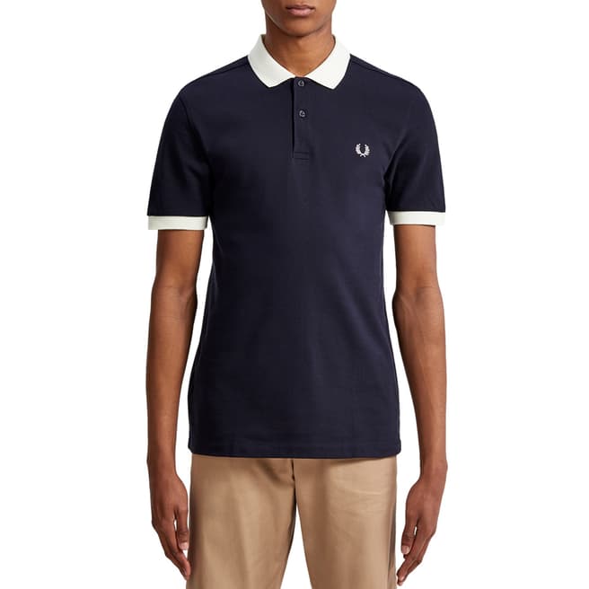 Fred Perry Navy Colour Block Polo Shirt