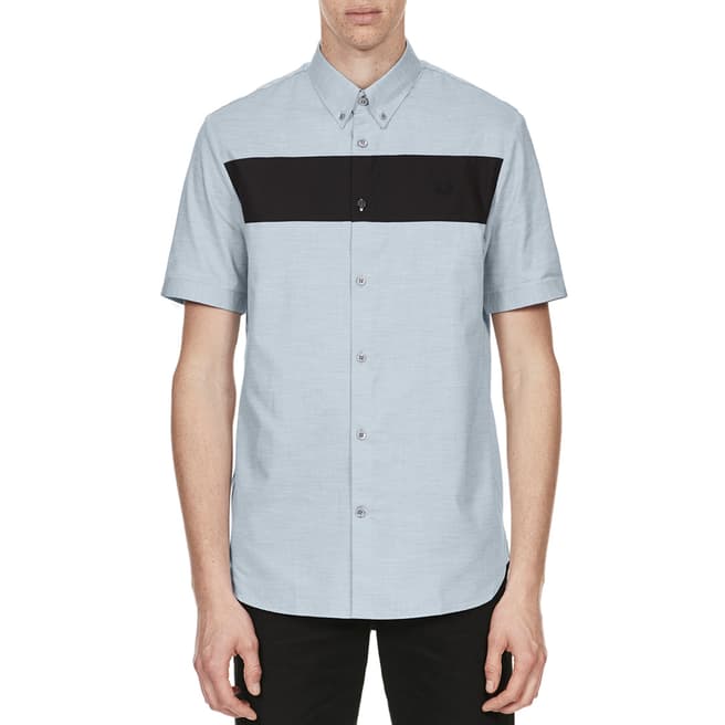 Fred Perry Grey Panel Insert Short Sleeve Shirt