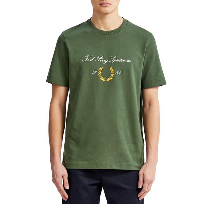 Fred Perry Khaki Archive Branded T-Shirt