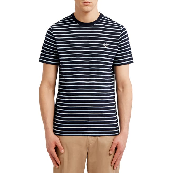 Fred Perry Navy Fine Stripe T-Shirt