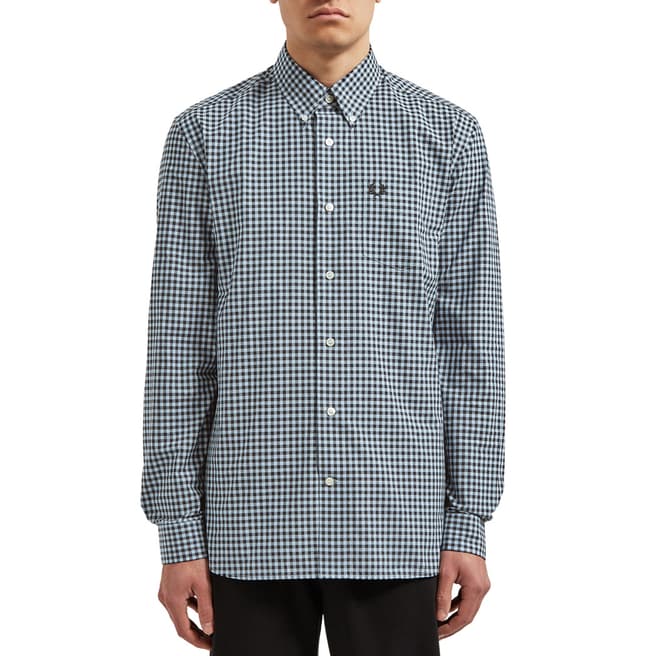 Fred Perry Navy Two-Colour Gingham Shirt