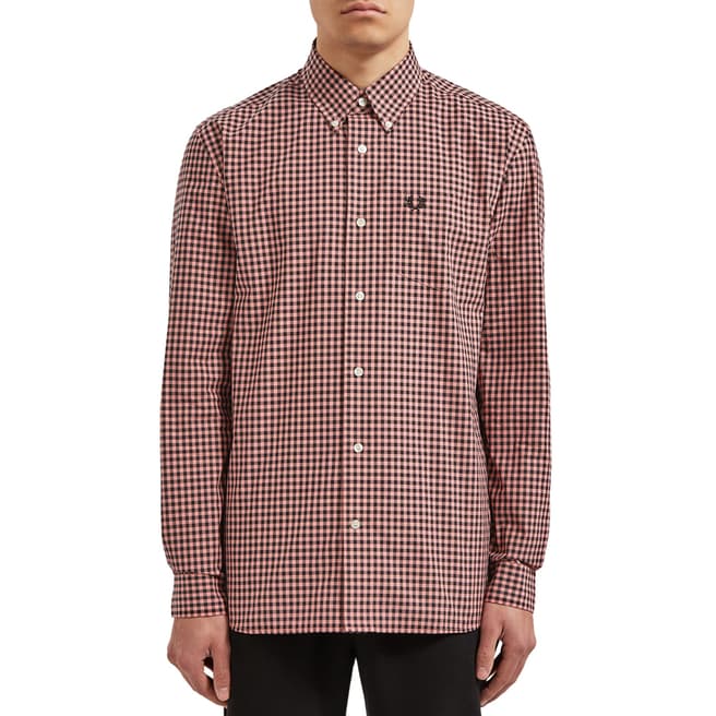 Fred Perry Red Two-Colour Gingham Shirt
