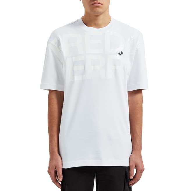 Fred Perry White Expanded Logo T-Shirt