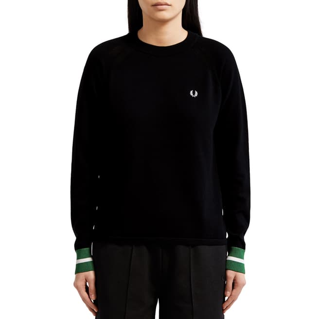 Fred Perry Black Bold Tipped Jumper