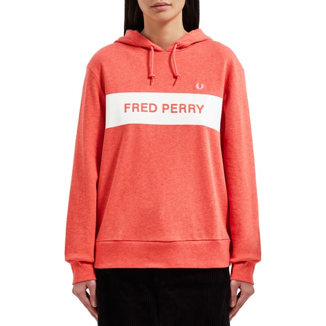 Fred Perry Peach Branded Hoodie