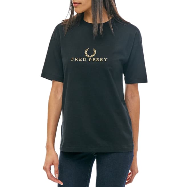 Fred Perry Navy Embroidered T-Shirt