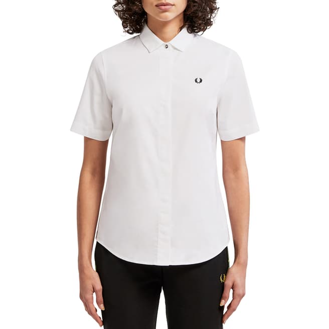 Fred Perry White Oxford Short Sleeve Shirt