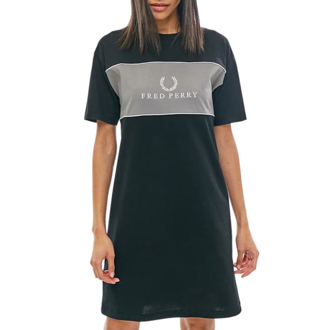 Fred Perry Navy Embroidered T-Shirt Dress