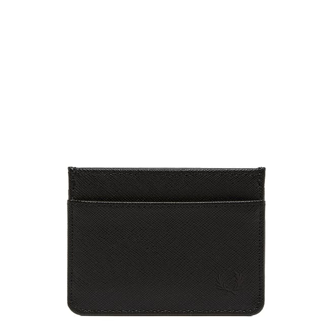 Fred Perry Black Saffiano Card Holder