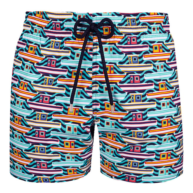 Vilebrequin Tropezian Blue Moorise Swim Shorts