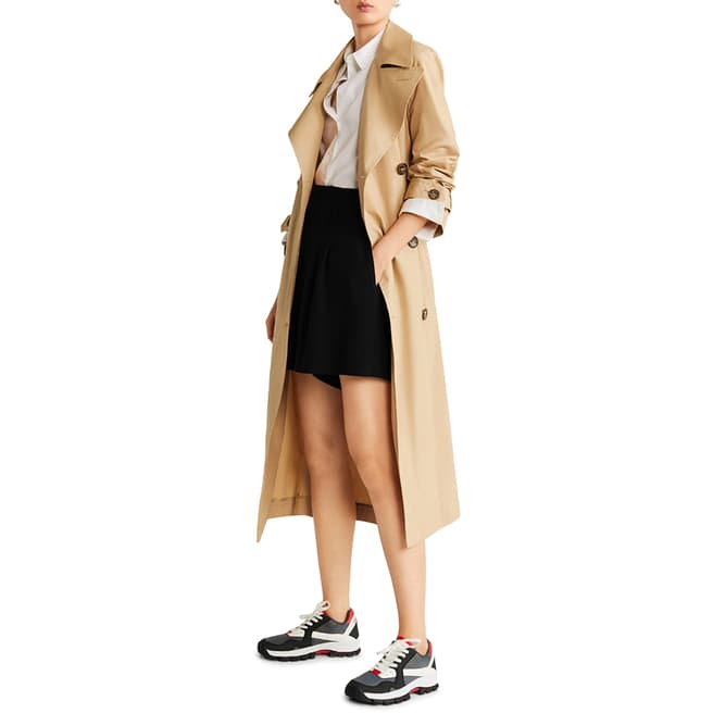 Mango Beige Classic Belted Trench