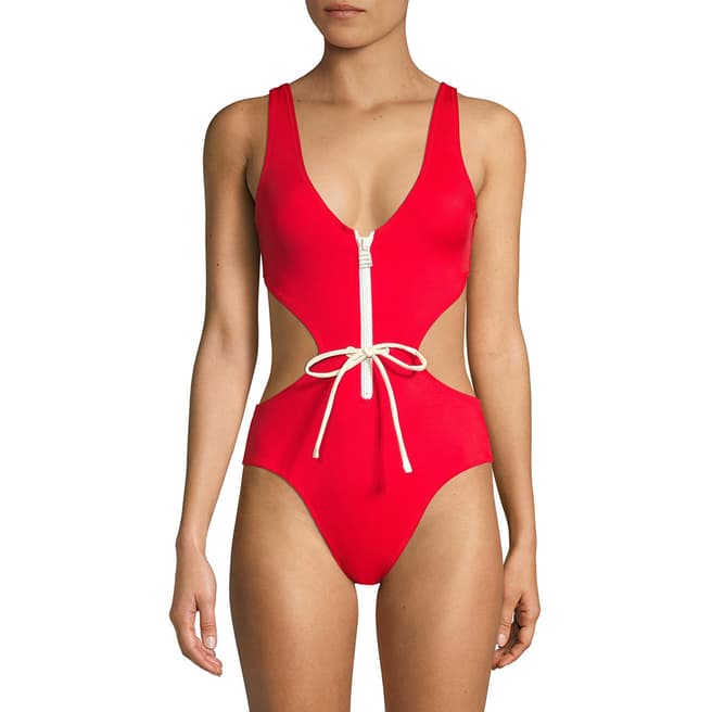 Solid & Striped Red The Kelli Swimsuit