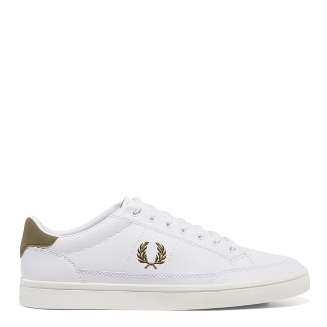 Fred Perry White Leather Deuce Sneakers