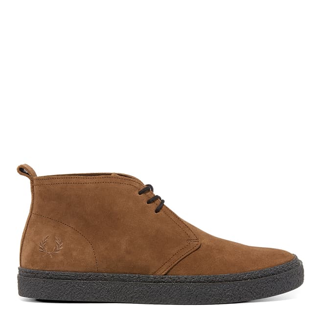 Fred Perry Tobacco Hawley Suede Leather Mid Shoes