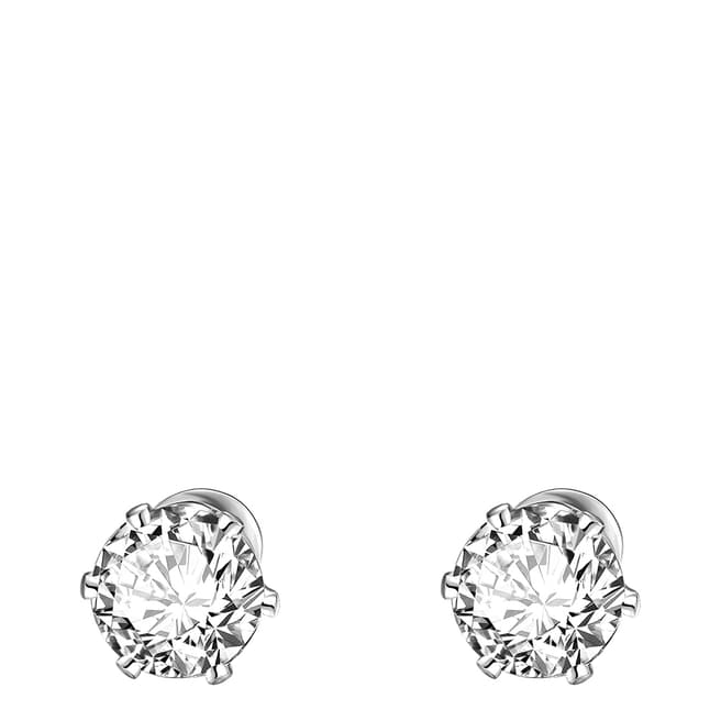 Liv Oliver Silver Plated Cz Stud Earrings