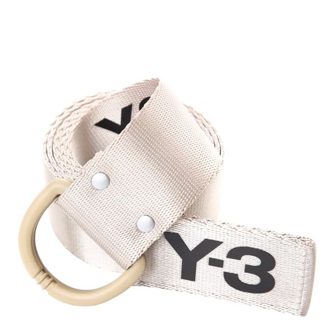 Y-3 White D Ring Buckle Belt