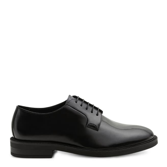 Mango Black Leather Blucher Shoes